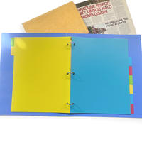 Separador de Anillas para Archivador, Personalizado, 8 Pestañas, 4 Colores, Material PP