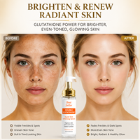 Sérum Visage Éclaircissant Double Acide Hyaluronique et Nicotinamide, Sérum Blanchissant 20% Vitamine C Pure, Glycérine Liquide Bio 50ml