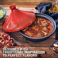 Tajine marocain vintage en fonte émaillée avec couvercle, antiadhésif, haute qualité, 2L, écologique, pour la cuisine domestique, logo personnalisé