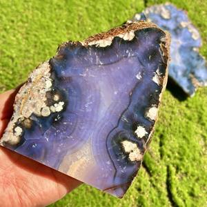 Vente en gros de pierres d'agate bleue de style bohème, naturelles, pour la guérison spirituelle, tendance de la mode pour la décoration de la maison, cadeaux de vacances - Product Image 2