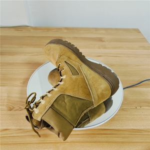 Botas de Desierto DFT1124 LAMAI en Color Verde Coyote, Personalizadas en Cuero Vacuno de Gamuza, Botas de Desierto en Color Marrón Oscuro - Product Image 5