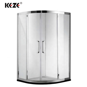 Cabina de <span class=keywords><strong>ducha</strong></span> de esquina de vidrio templado de 8mm, marco de acero inoxidable Certificado CE, diseño de <span class=keywords><strong>puerta</strong></span> corredera para uso moderno en el baño - Product Image 4
