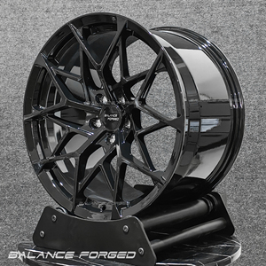 ล้อฟอร์จ BLC ขอบล้อสีดำเงางาม18 19 20 21 66.6สำหรับ <span class=keywords><strong>Ford</strong></span> <span class=keywords><strong>Mustang</strong></span> GT Shelby EcoBoost <span class=keywords><strong>Mach</strong></span> 1 - Product Image 2