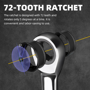 Wholesale 72-tooth Multi-Function Fast Ratchet <strong>Spanner</strong> Cylinder Wrench <strong>Double</strong>-Purpose Manual Open <strong>End</strong> Auto Repair OEM - Product Image 5