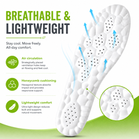 Semelles orthopédiques 4D confort nuageux, amorti en mousse à mémoire de forme, soutien de la voûte plantaire, antidérapantes, lavables, unisexe, pour soulager la douleur au pied