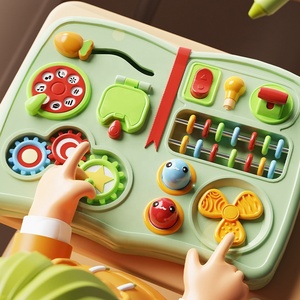 Libro Sensoriale per Bambini, Giocattolo Educativo Montessori, Tavola Multifunzionale con Luci e Suoni per l'Apprendimento Precoce - Product Image 3