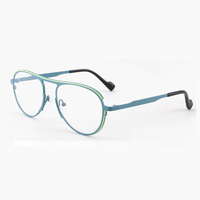 Montures de lunettes optiques en métal, forme diamant, couleur unie, style mode et personnalité