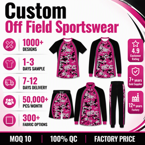 Setelan Training Camo Sublimasi Penuh Custom Grosir FQ untuk Pria, Bahan Polyester Bernapas, Cocok untuk Rugby, Latihan Tim, MOQ 10 - Product Image 1