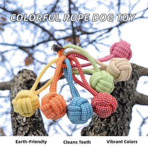 Juguete Masticable para Perros de Cuerda de Algodón de Color Caramelo, Moderno, Ecológico, Popular, para Limpieza Dental - Product Image 2