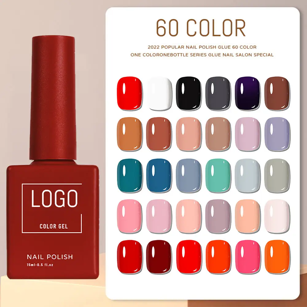 Kit de esmaltes de uñas de Gel, Set de esmalte de uñas de Gel UV de 15 Ml, 60 colores, venta al por mayor