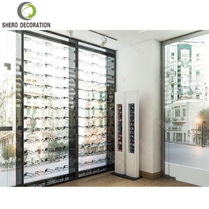 Modern Optical Shop Furniture Custom Wooden Wall Sunglasses Display Stand For Optical Display Showcase Optical Shop Decoration - Product Image 5