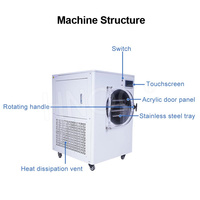 Machine de lyophilisation de fruits HNOC, prix, petit modèle, mini équipement de laboratoire, équipement de lyophilisation sous vide, lyophilisateur alimentaire domestique