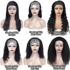 Nuovo arrivo parrucca di capelli umani a onde sciolte con fascia per capelli nessuna parrucca di pizzo fatta a macchina per donne nere senza <span class=keywords><strong>recensioni</strong></span> - Product Image 5