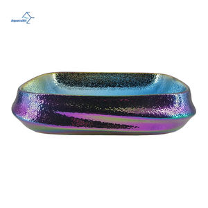 تزجيج معدني مستوحى من البراكين مع خطوط نارية مستطيلة حوض سيراميك - Product Image 6