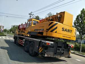 Grue sur camion Sany STC750 de 75 tonnes d'occasion, bien entretenue, avec pièces d'origine pour travaux de levage lourd - Product Image 5
