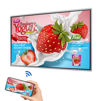 Écran publicitaire Android ultra-fin de 43 pouces, écran LCD mural vertical pour affichage numérique en intérieur, écran tactile avec animation