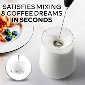 Nuevo Mini Espumador de Leche, Batidor de Matcha, Mezclador de Bebidas, Espumador de Café de Acero Inoxidable, Espumador de Leche Eléctrico de Mano para Cocina - Product Image 4