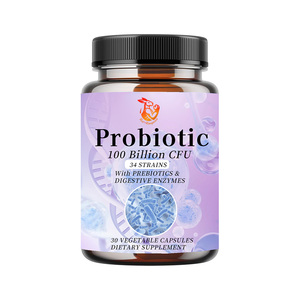 Capsules de probiotiques les plus vendues avec complexe prébiotique biologique et complexe d'enzymes digestives, favorisant la croissance des bactéries bénéfiques - Product Image 1