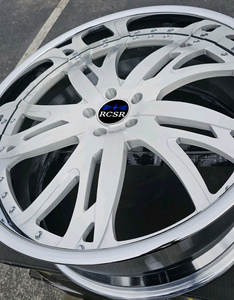 RCSR Gran Oferta Llantas de Aleación de Aluminio Forjado 5x112 5x120 5x114.3 de 18-22 24 26 Pulgadas, Cinco Radios, de 2/3 Piezas con Borde Pulido - Product Image 1