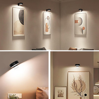 Lampe murale LED USB/Type-C à piles AAA, à changement de couleur, avec télécommande, intensité réglable, design moderne en ABS, pour usage domestique