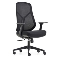 Chaise de bureau ergonomique de direction confortable en maille pivotante avec dossier réglable et appui-tête pour utilisation informatique