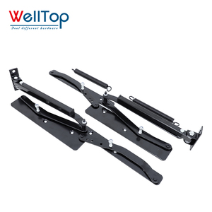 Welltop tùy chỉnh đồ nội thất phần cứng màu đen có thể điều chỉnh giường cơ chế có thể điều chỉnh nâng ngồi có thể ngả bản lề gấp kim loại sofa <span class=keywords><strong>Bracket</strong></span> - Product Image 5