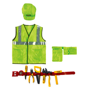 Halloween niños construcción trabajador disfraz ingeniero chaleco bombero sombrero para la escuela carrera día juego de imitación TV película inspirada - Product Image 6