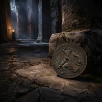 Pièce commémorative personnalisée 3D en relief de Minotaure dans le Labyrinthe, en bronze antique, pièce de défi sur le thème du mythe grec, pour cadeau de luxe