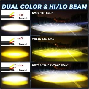 3 Led 60W Aluminum White Yellow <b>Flash</b> Motorcycle Fog <b>Light</b> With Fan Spotlight for Motorcycle - Product Image 4