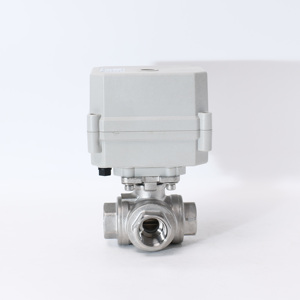 1/2 DN15 L ميناء صمام بمحرك 3 طريقة السيارات عودة الكرة صمام - Product Image 2