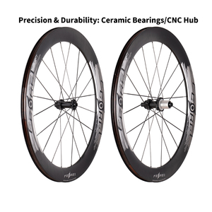 Ruedas de Bicicleta de Fibra de Carbono Ferei Serie S 700C T700, Patentadas, 60 mm de Profundidad, Buje de Aluminio, Tubeless Ready, Rodamientos Cerámicos, Freno de Disco - Product Image 5