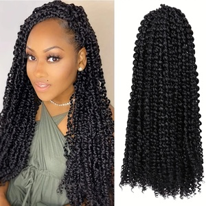 Extensiones de Cabello Afroamericanas, Estilo Hip-hop, Rizos Latinoamericanos, Cabello de Ganchillo, Passiontwist, Dreadlocks, Cabello Largo y Rizado - Product Image 6