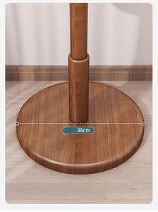 <span class=keywords><strong>Porte</strong></span>-manteau autoportant en <span class=keywords><strong>bois</strong></span> massif avec design du sol au plafond pour le rangement des vêtements, des chapeaux et des sacs dans la chambre ou l'entrée - Product Image 4