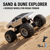 Buggy RC tout-terrain 4CH haute vitesse avec éclairage, gros pneus, moto et camion télécommandés pour enfants