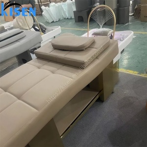 Station de lavage de cheveux multifonctionnelle Kisen avec lit de massage, vapeur, SPA, thérapie aquatique pour la tête, lit de massage thaïlandais pour la vente - Product Image 3