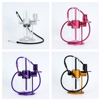 Grenzüberschreitend Meistverkaufte Metall 360-Grad-Gravity-Shisha mit Spiegeldesign Runde Form 2 Schläuche für Shisha