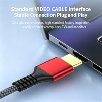Câble vidéo audio tressé en nylon 48 Gbps avec connecteurs plaqués or pour une utilisation haute résolution 8K 4K sur téléviseur, moniteur, projecteur, ordinateur