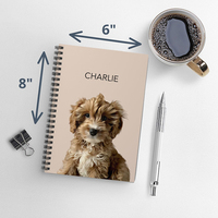 Vente de gros Carnet de notes à spirales personnalisé mignon avec impression animal de compagnie portrait de photo épaissie personnalisé