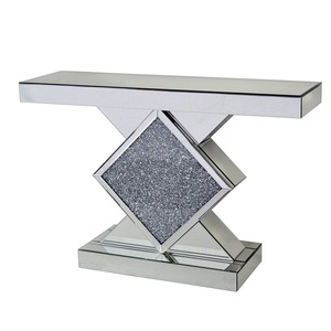 Newest Style Mirrored Sparkly <strong>Crushed</strong> <strong>Diamond</strong> Wall W Console Table Glass Modern Living Room <strong>Furniture</strong> Home Decorative <strong>Furniture</strong> - Product Image 4
