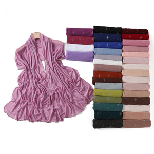 Hijab en mousseline imprimé personnalisé, foulard double hijab en mousseline avec élastique, nappe carrée, grossistes - Product Image 5