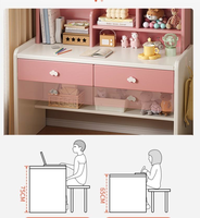 Offre Spéciale : Ensemble Bureau d'Ordinateur en Bois Simple avec Étagère et Chaise pour Chambre d'Enfant et Étudiant
