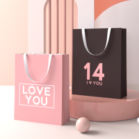 Saint Valentin Mariage Fiançailles Amour Kraft Sac En Papier Enfants Portable Cadeau Bonbons Sac Mignon Goodie Sac
