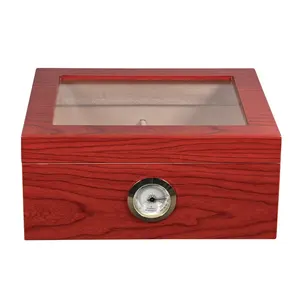 Cedar Wood Cigar Travel Humidor Box Portable Cigar Case Humidifier Hygrometer Cigar Humidor Sigaren Box