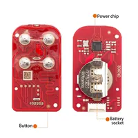 Clé télécommande universelle filaire Xhorse XKXH20EN VVDI noire à 4 boutons de deuxième génération avec fonctions de verrouillage/déverrouillage/klaxon