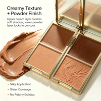 Palette de contouring crème et poudre pressée 3 couleurs, label privé, fini mat, waterproof, longue tenue, palette de contouring personnalisée, maquillage
