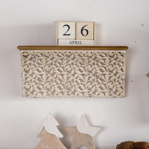 Yan Yujia Moroccan Style Carved <b>Wall</b> Shelf Rectangle Vintage Distressed Art <b>Display</b> Wedding Decor <b>Wall</b> Mounted Type - Product Image 3