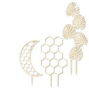 En stock : support de plantes en bois en forme de nid d'abeille, support créatif en treillis pour plantes grimpantes, support pour plantes en pot de jardin. - Product Image 5