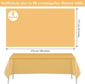 Plain White <b>Plastic</b> <b>Table</b> Cover Roll Waterproof Disposable Tablecloths Convenient Slide Cutter Wedding Banquet Party Home Use - Product Image 2