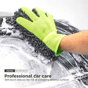 Guantes de Lavado de Autos Universales de 5 Dedos, Guantes de Limpieza de Microfibra de Chenilla de Doble Cara, Felpa Suave Antiarañazos para Detallado Automotriz - Product Image 3