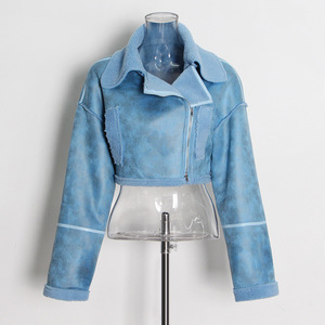 Nouveau Design personnalisé décontracté <span class=keywords><strong>en</strong></span> <span class=keywords><strong>cuir</strong></span> <span class=keywords><strong>grande</strong></span> <span class=keywords><strong>taille</strong></span> femmes s veste <span class=keywords><strong>en</strong></span> fourrure vestes pour femmes - Product Image 6
